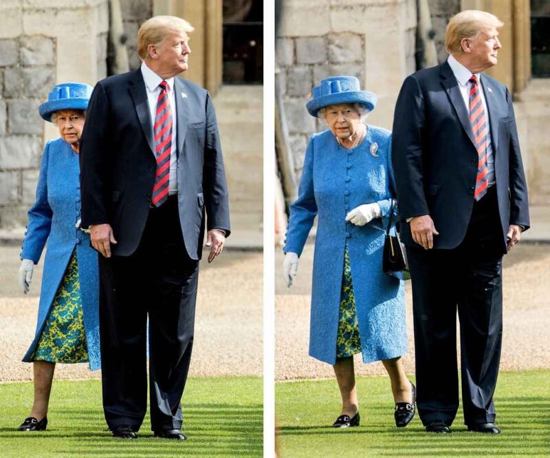 Compare Queen Elizabeth Mourning to Trump's